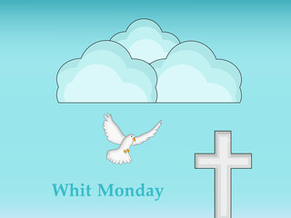 Wall Mural - Illustration of elements of Whit Monday Background