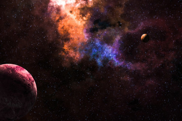 Wall Mural - high definition star field background. colorful night space stars glowing. universe filled with star