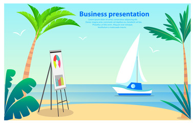 Wall Mural - Business Presentation Poster Vector Illustration