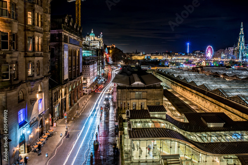 Zdjęcie XXL Edynburg nocą