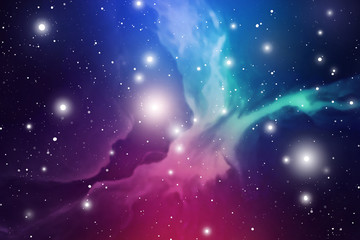Wall Mural - astrology mystic outer space background. vector digital illustration of universe.