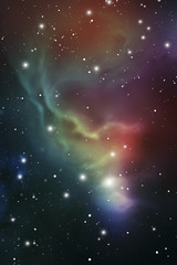 Wall Mural - astrology mystic outer space background. vector digital illustration of universe.