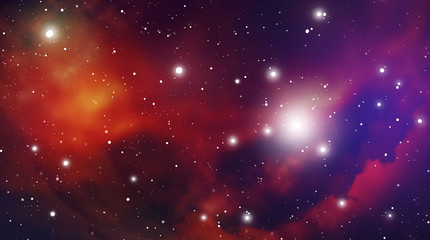 Wall Mural - astrology mystic outer space background. vector digital illustration of universe.