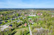 © Piotr Wawrzyniuk - Aerial landscape over Swedish village in spring season