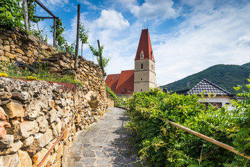 Wall Mural - church of the assumption of the virgin mary (german: wehrkirche maria himmelfahrt), small town of we