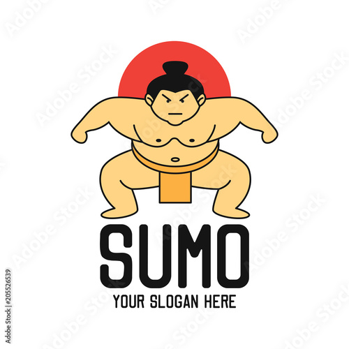 Fotomural sumo logo with text space for your slogan / tag line, vector illustration