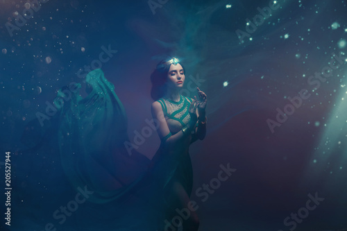 Fotografie, Obraz A girl in oriental attire, Queen of the storm