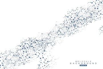 Fototapete - big data visualization background. modern futuristic virtual abstract background. science network pa