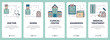 Vector line art web and mobile app template set