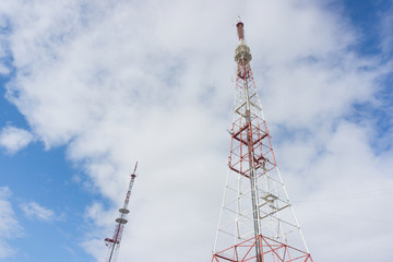 telecommunications tower with space