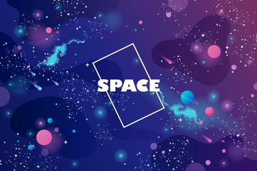 Wall Mural - space banner. cosmos. universe. infinity. vector illustration