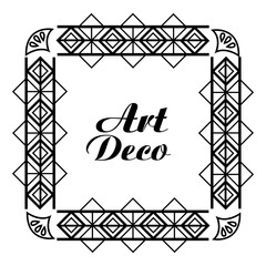 Sticker - art deco frame royal decorative geometric vector illustration