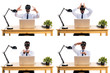 © luismolinero - Businessman in his office using VR glasses holding something