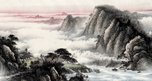 Chinese Traditional Culture Painting Of Water And Water Landscape Painting