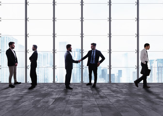 Canvas Print - Business handshake. Concept of teamwork and partnership