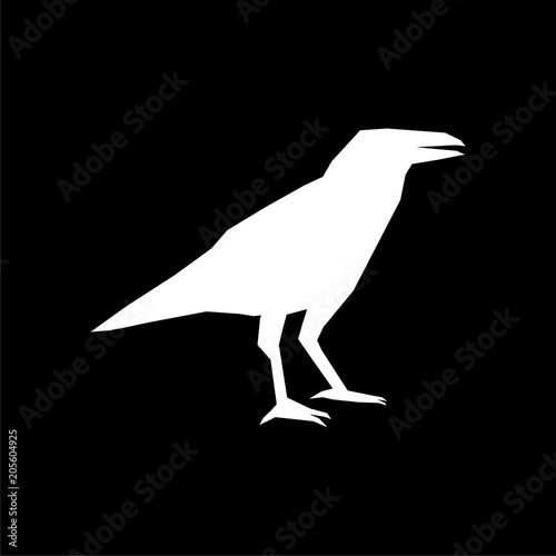 Crow Vector Illustration Design Icon Crow Silhouette On Dark Background Buy This Stock Vector And Explore Similar Vectors At Adobe Stock Adobe Stock