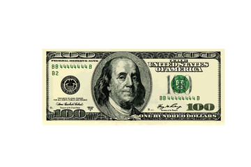 hundred dollar bill. vector illustration