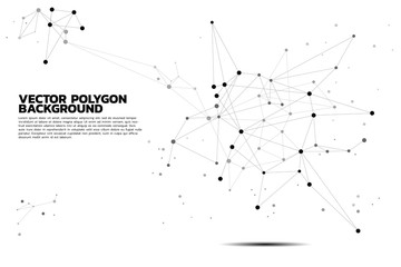 Poster - Network Connecting dot polygon background : Concept of Network, Business, Connecting, Molecule, Data, Chemical