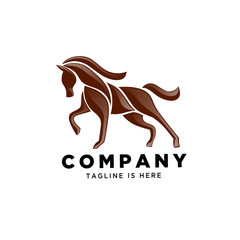 Sticker - stand horse part art logo