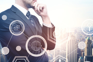 Poster - Finance, innovation and touchscreen concept
