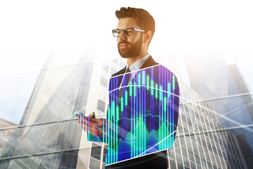 Poster - Technology, communication and profit concept