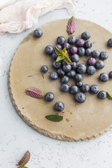 Wall Mural - Heidelbeeren auf grauen Hintergrund 