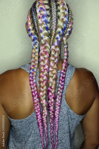 Thick Boxer Braids Blonde Braided With Pink Kanekalon Very