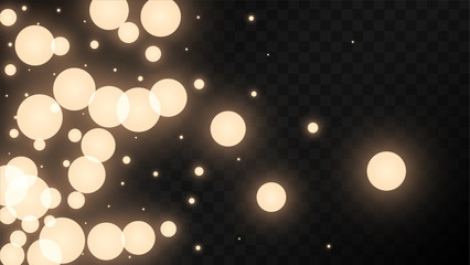 Wall Mural - many random falling golden stars confetti on black background. vector stars sky