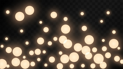 Wall Mural - many random falling golden stars confetti on black background. vector stars sky