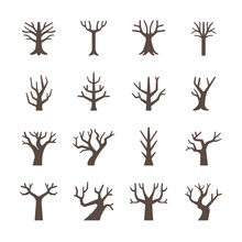 Dry Tree Icon Set