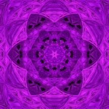 Ultra Violet Arabesque Mandala With Effect Of Aged Image