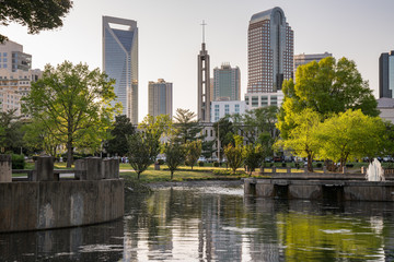 Poster - Charlotte North Carolina Skyline