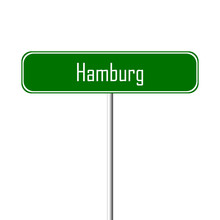 Hamburg Town Sign - Place-name Sign