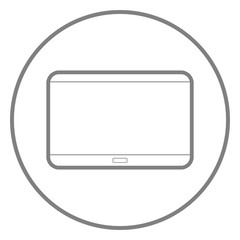 Poster - Tablet computer icon. PDA version button. Vector.