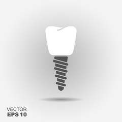 Canvas Print - Dental implant icon