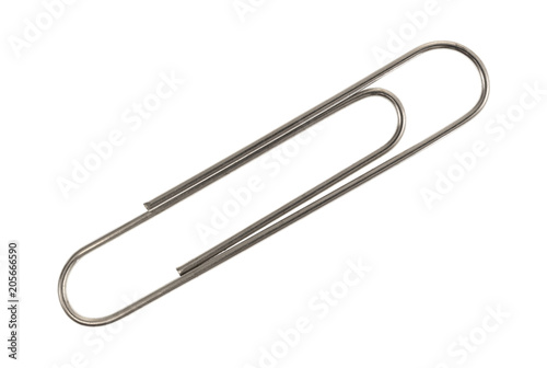 Cuadros en Lienzo Metal paper clip on a white background.