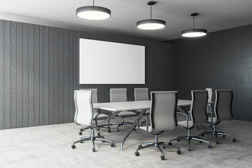 Wall Mural - Modern meeting room with banner