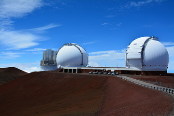 Wall Mural - mauna kea observatories. 4,200 meter high summit of mauna kea, the world's largest observatory for o