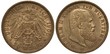 Germany German coin twenty mark 1900, Land Wurttemberg, imperial eagle with collar of the order and shield on breast, King Wilhelm II head right, gold,
