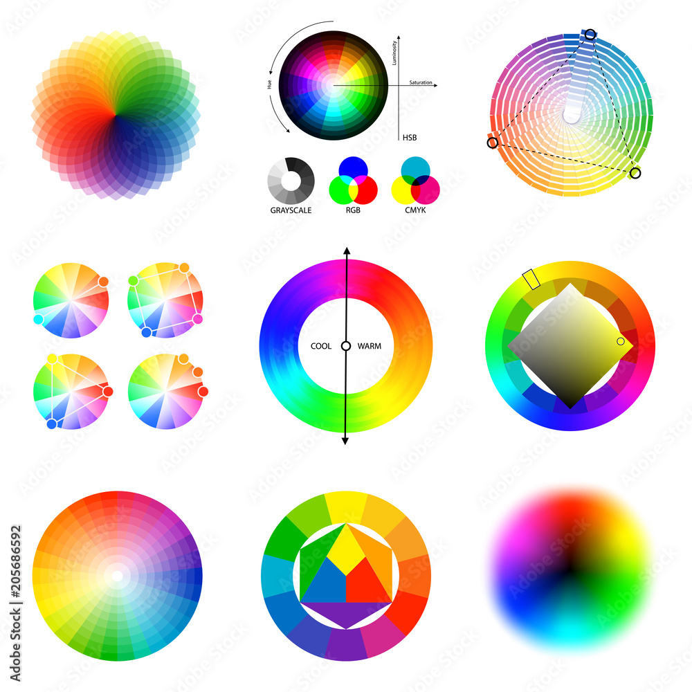 Color Scheme Palette Set Stock Vector | Adobe Stock