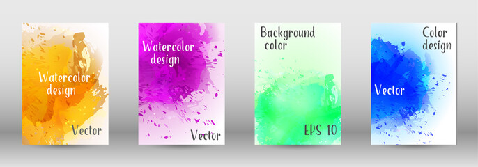 Design cover with a picture of watercolor spray.