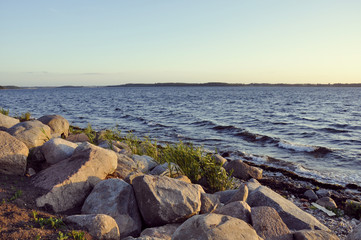 big stones on the coast by jziprian