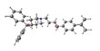 Terfenadine molecular structure isolated on white