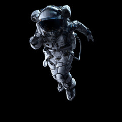 Wall Mural - Astronaut in darkness. Mixed media