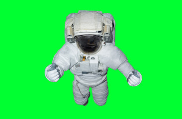 Wall Mural - astronaut isolated on green background 3d rendering elements of this image furnished by nasa