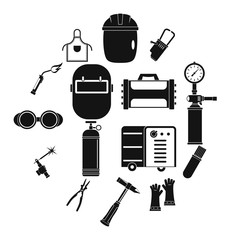 Poster - Welding icons set. Simple illustration of 16 welding vector icons for web