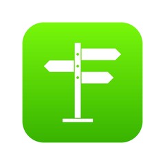 Poster - Direction signs icon digital green for any design isolated on white vector illustration