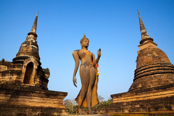 Sukhothai historical park, the old town of Thailand in 800 year ago