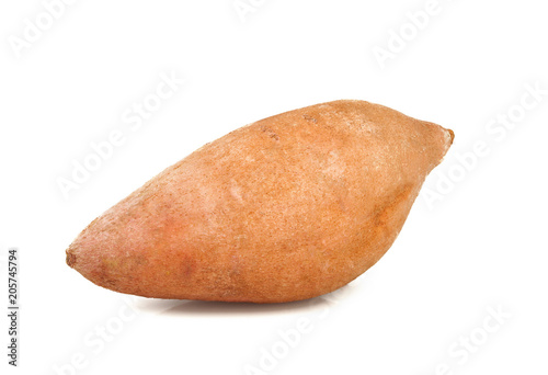 Fotografía Sweet potatoes on white background