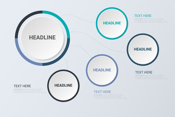 Poster - Infographic Concept. Business concept. Business circle template with options for brochure, diagram, workflow, timeline, web design